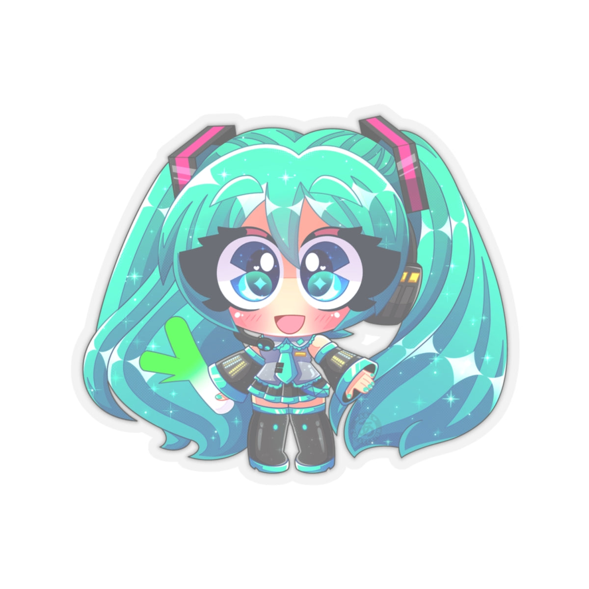 Chibi Hatsune Miku Kiss-Cut Sticker