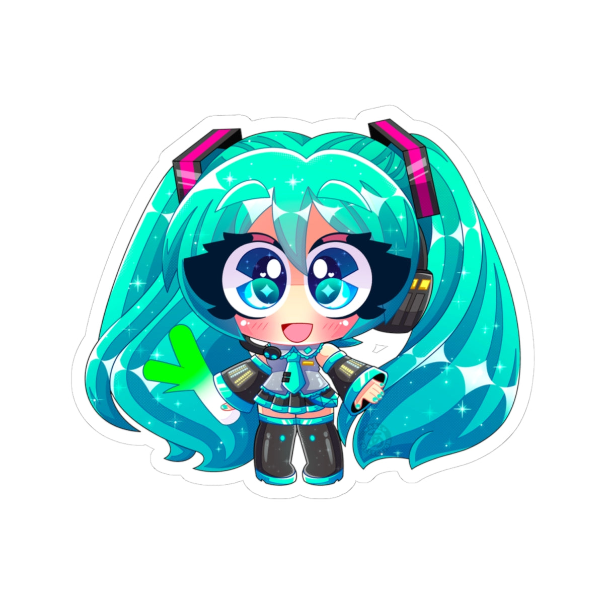 Chibi Hatsune Miku Kiss-Cut Sticker