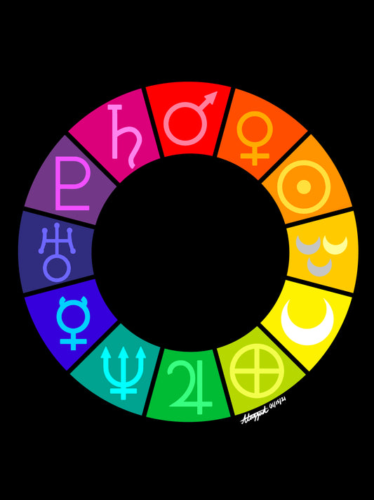 Sailor Moon Color Wheel Symbols Unisex T shirt