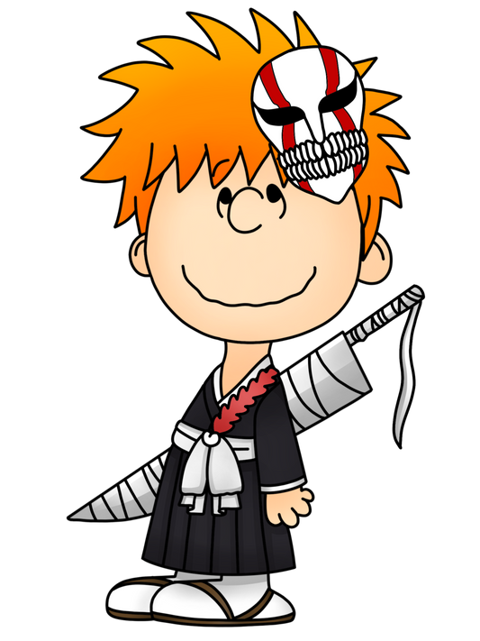 Ichigo Kurosaki in Peanuts style T-shirt