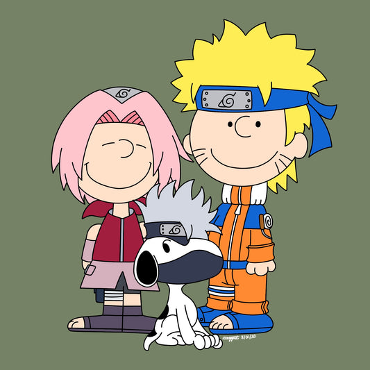 Naruto Crossover Peanuts Unisex T-Shirt