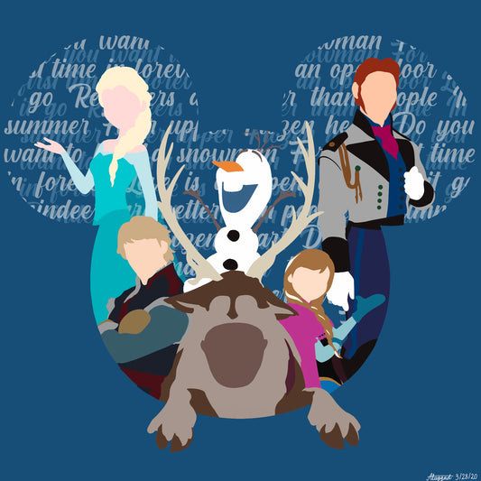 Frozen Silhouette Design Tshirt